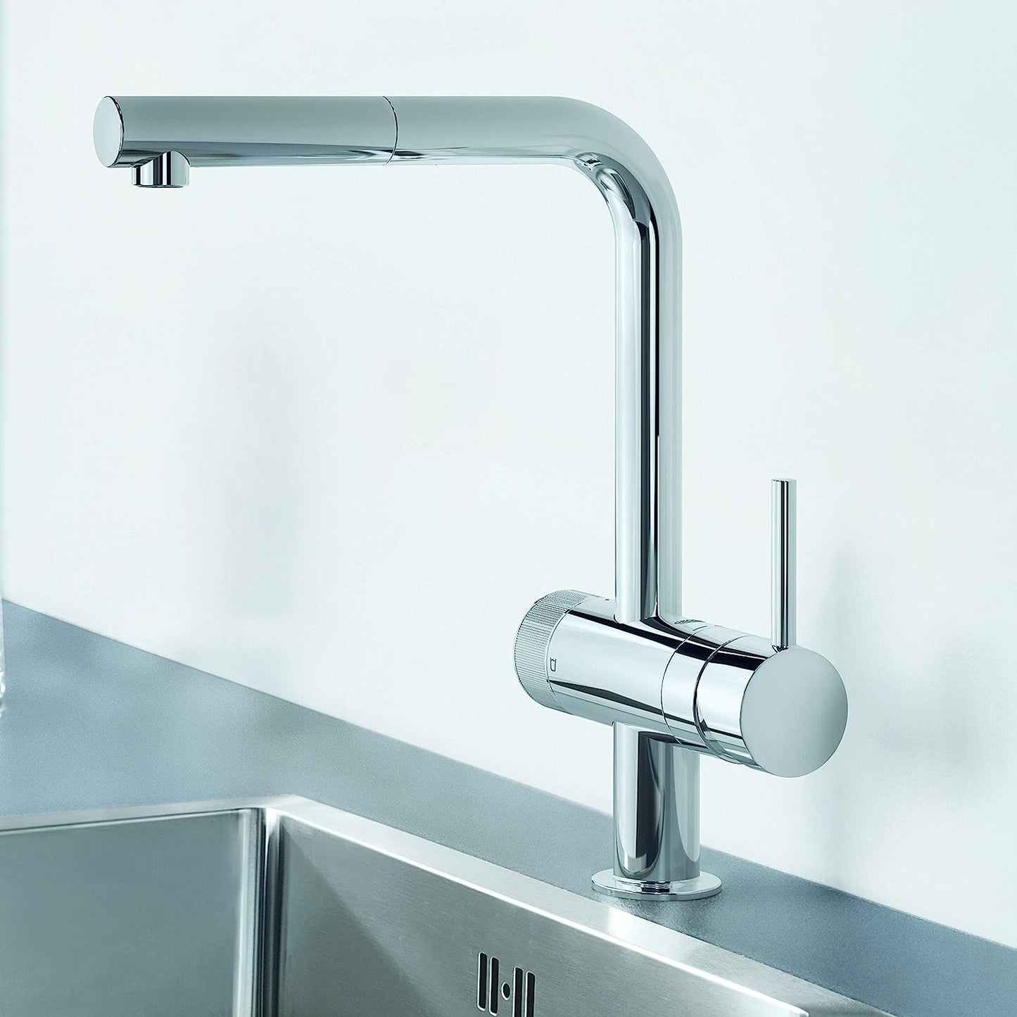 Grohe Blue Pure Minta Supersteel - Grifo de cocina con filtro de agua